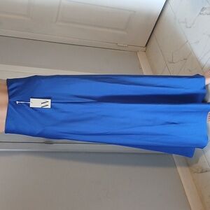 Worthington Blue Circle Skater Skirt